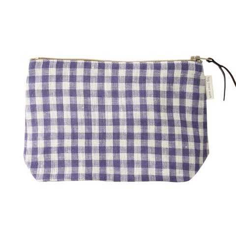 Fog Linen Simone Pouch - Purple Check