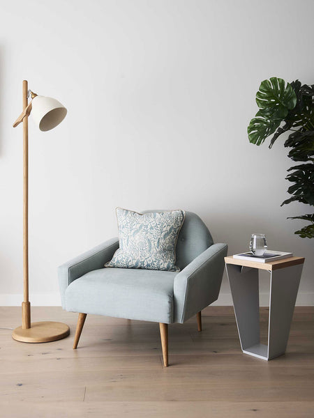 Studio Haran Element Oak and Ceramic Floor Lamp