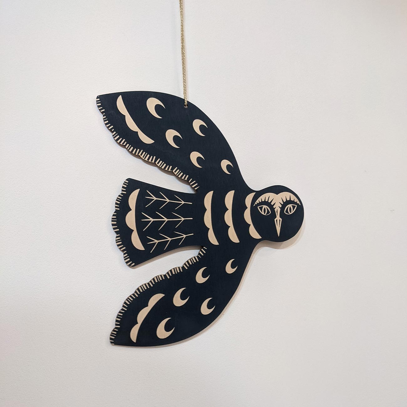 Kate Millbank Hanging Solstice Owl - Blue