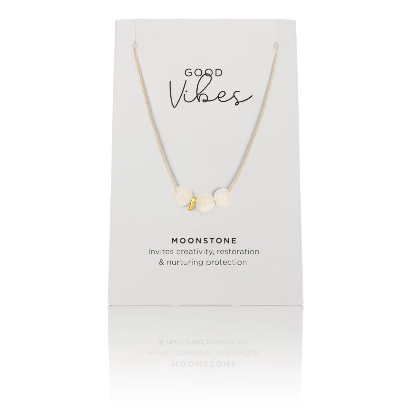 One & Eight Cord Necklace - Moonstone