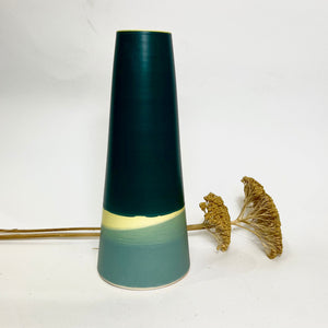 Justine Jenner Tall Skyline Vase - Jade & Sage