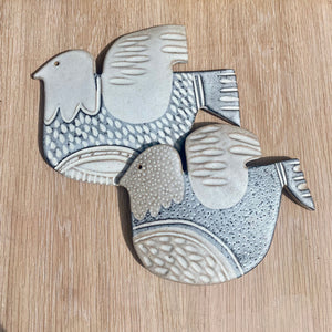 K Ceramics Hand Carved Hanging Bird