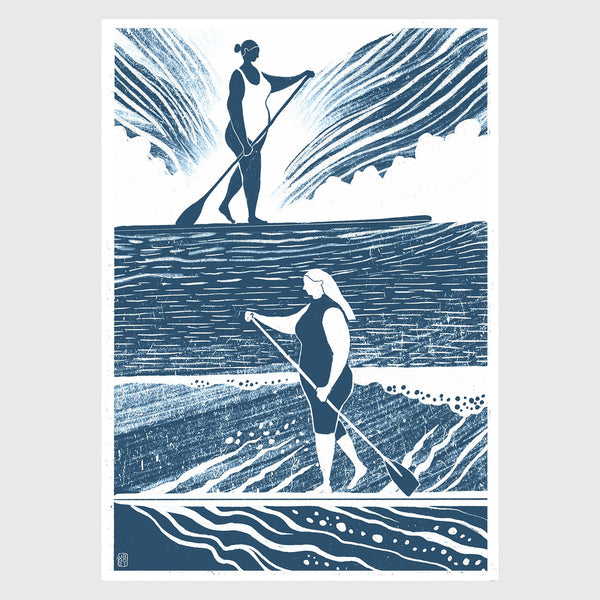 Paddle Boarders Print By Jago