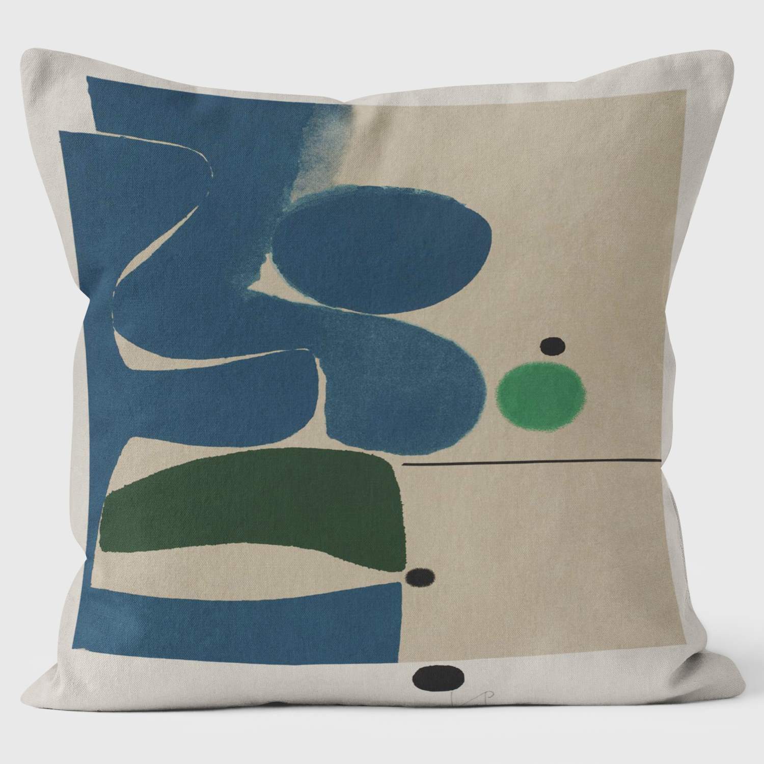 Victor Pasmore Cushion Blue Development Green