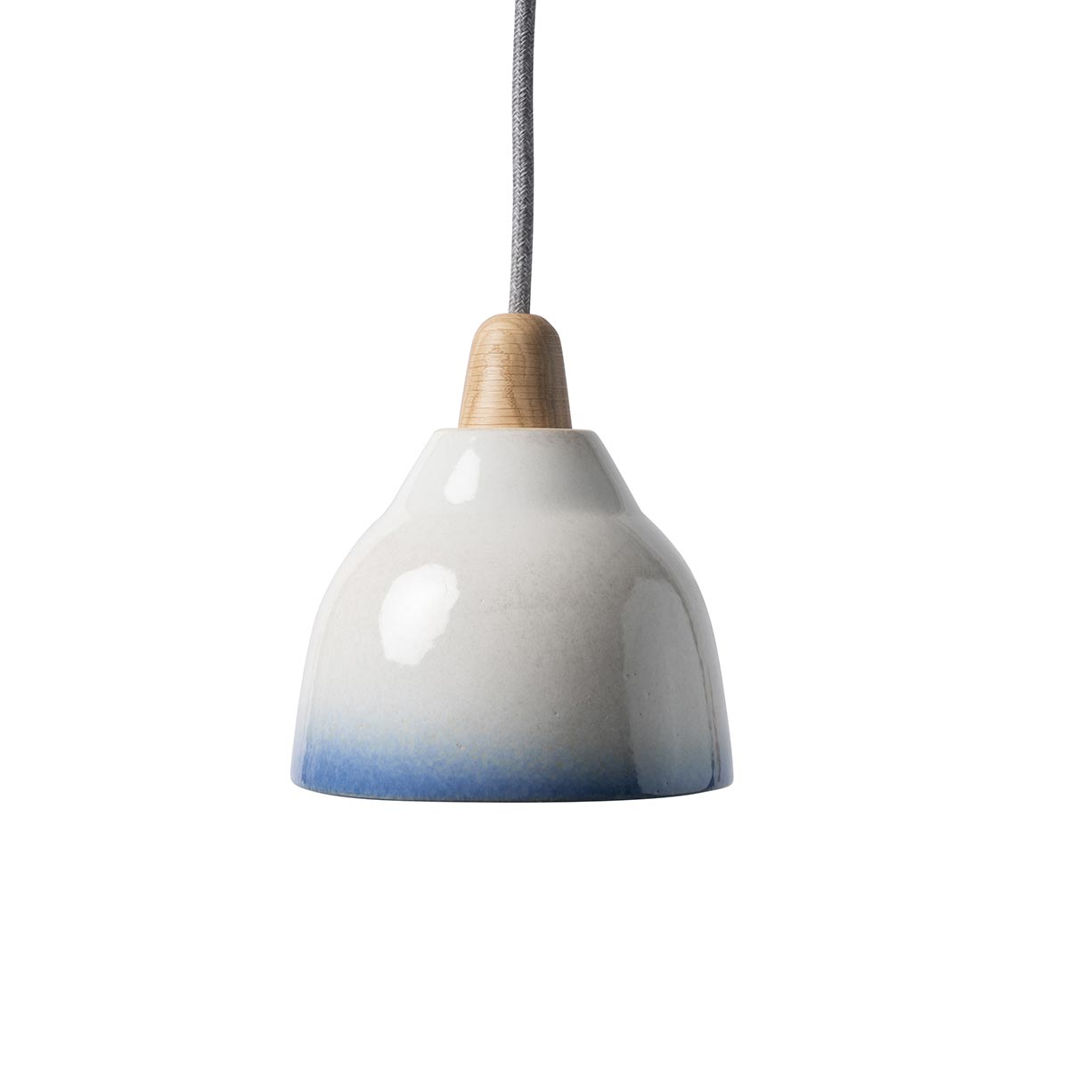 Studio Haran Small Element Ceramic and Oak Pendant Light