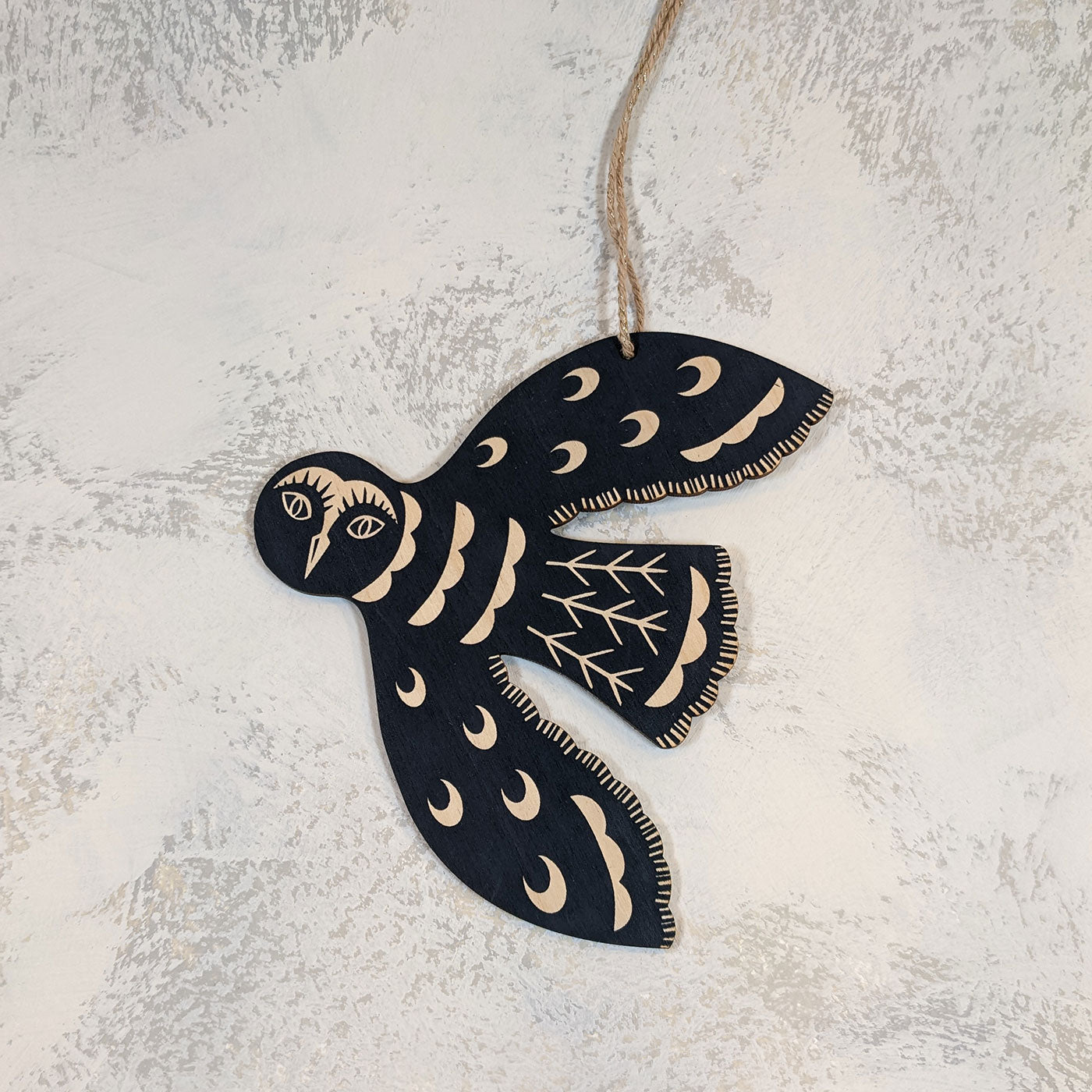 Kate Millbank Small Owl Decoration - Midnight Blue