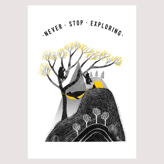 Jago Illustration Print - Three Bears