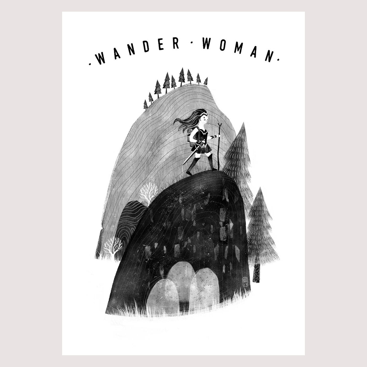 Jago Illustration Print - Wander Woman
