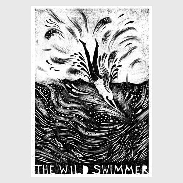 The Wild Swimmer Print by Jago