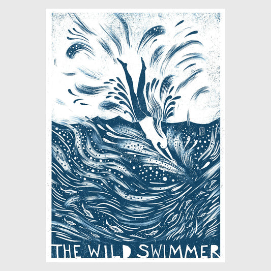 Jago Illustration Print - The Wild Swimmer